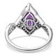 Moroccan Amethyst and Natural Cambodian Zircon Ring in Platinum Overlay Sterling Silver 3.15 Ct.