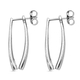 LUCYQ Texture Drop Collection - Matte Texture Rhodium Overlay Sterling Silver Dangling Detachable Earrings (with Push Back )