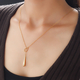 LucyQ Drip Collection - 18K Vermeil Yellow Gold Overlay Sterling Silver Necklace (Size 32), Silver Wt 6.20 Gms