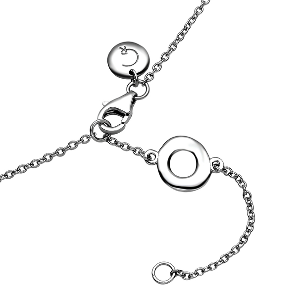 RACHEL GALLEY Amore Collection - Rhodium Overlay Sterling Silver Station Necklace (Size - 20/24/26) With Lobster Clasp