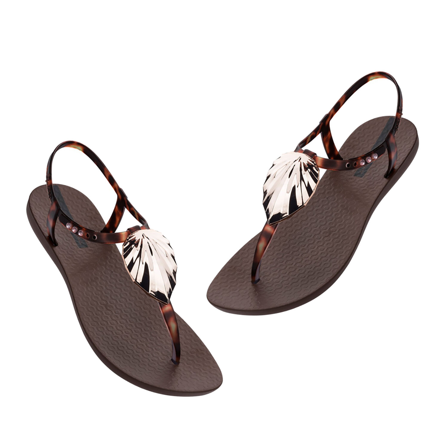 Ipanema Leaf Sandal Shine in Tortoise Shell (Size 3)