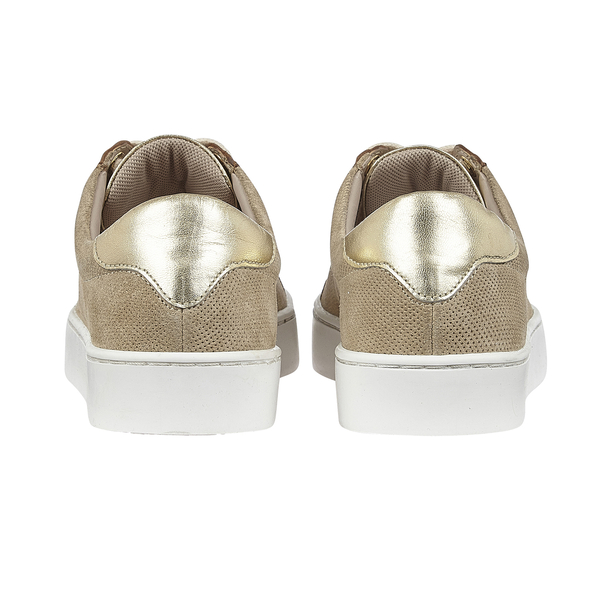 Lotus Stressless Leather Amsterdam Lace-Up Trainers in Natural & Leopard Pattern