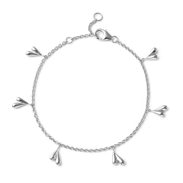 LucyQ Tears Collection - Rhodium Overlay Sterling Silver Bracelet (Size 7/7.5/8)