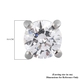 Lustro Stella Platinum Overlay Sterling Silver Stud Earrings (with Push Back) Made with Finest CZ 1.720 Ct.