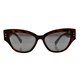 JUST CAVALLI Womens Cat Eye Tortoise Sunglasses with Stripe Design on Temples - Red