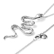 RACHEL GALLEY Venom Collection Black Spinel Snake Pendant with Chain (Size 30) in Rhodium Overlay Sterling Silver