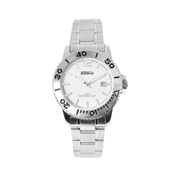 SABRE 10ATM Water Resistant Watch in Silver Tone