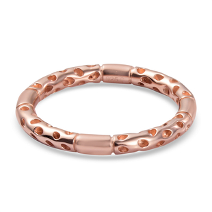 RACHEL GALLEY Vermeil Rose Gold Overlay Sterling Silver Lattice Band Ring