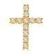 NY Close Out- 14K Yellow Gold SGL Certified (SI) Natural Yellow Diamond Cross Pendant 0.50 Ct.