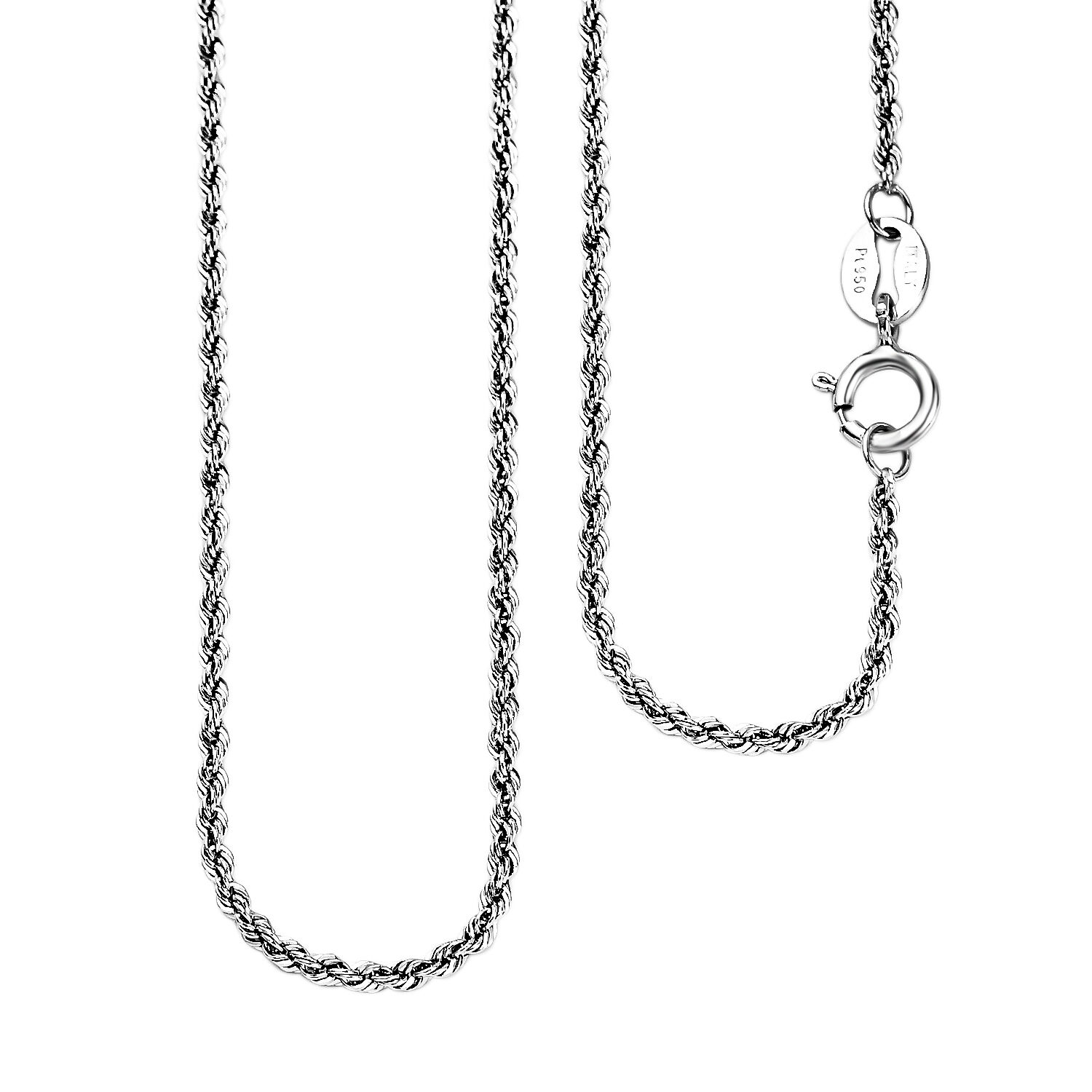 Rope Chain Size 20 in 950 Platinum 