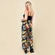 TAMSY One Size Leaf Pattern Trousers (Size:M/L,10-18) - Black and Multi