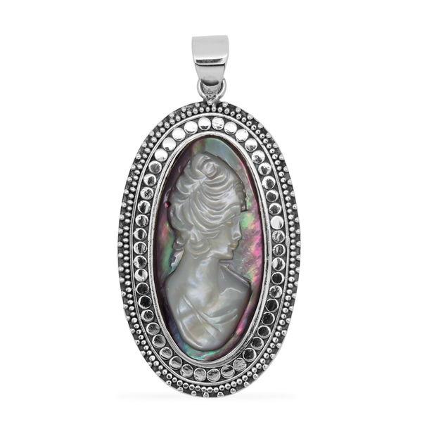 (Option 2) Royal Bali Collection Cameo (Ovl) Pendant in Sterling Silver 10.600 Ct.