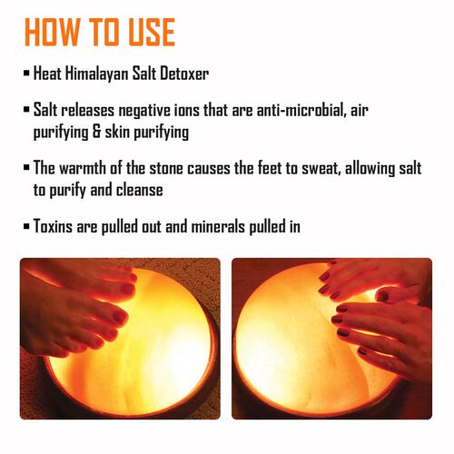 Himalayan Salt Foot Detox Lamp Half Dome Shape 3438924 TJC