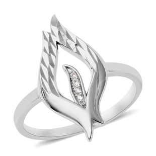 LucyQ Flame Collection - Natural Cambodian Zircon Ring in Rhodium Overlay Sterling Silver