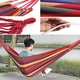 Indoor Outdoor Colourful Striped Camping Hammock (Size 80x2 Cm) - Red & Multi