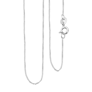 Hatton Garden CloseOut-Sterling Silver Curb Chain (Size - 18) With Spring Ring Clasp