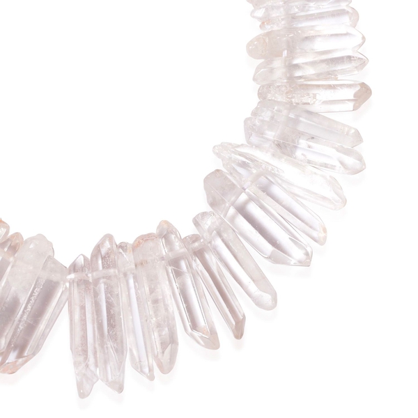 White Quartz Necklace (Size 18) in Sterling Silver 190.290 Ct.