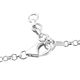 Platinum Overlay Sterling Silver Charm Bracelet (Size 7.5)