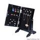Portable Jewellery Cabinet with Standing Mirror (Size 29x19x6Cm) - Black