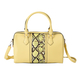 Lock Soul Faux Leather with Snake Print Pattern Convertible Bag - Yellow