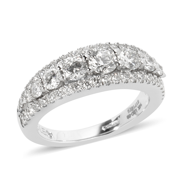 14K White Gold LEO Diamond -  GSI CERTIFIED Diamond Ring 1.500 Ct.
