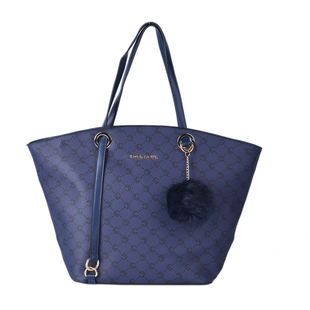 LOCK SOUL Tote Bag with Handle Strap (Size 27x13x29Cm) - Blue