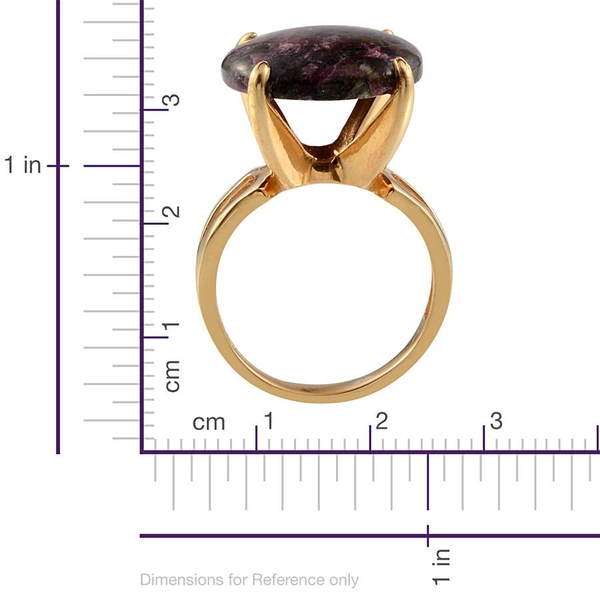 Natural  Eudialyte (Rnd) Solitaire Ring in 14K Gold Overlay Sterling Silver 11.500 Ct.