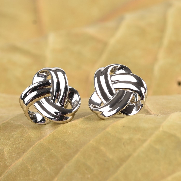 950 Platinum Knot Stud Earrings (with Screw Back), Platinum wt 3.10 Gms.
