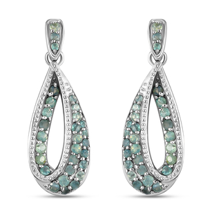 Alexandrite Earrings (With Push Back) in Platinum Overlay Sterling Silver 1.34 Ct.