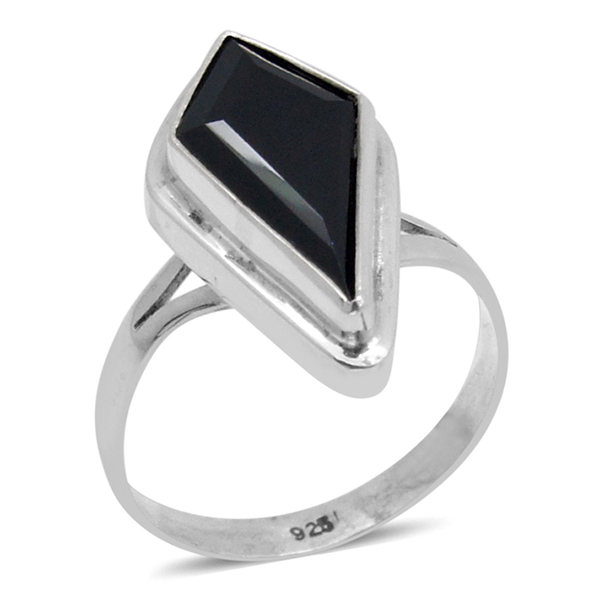 Royal Bali Collection Boi Ploi Black Spinel Ring in Sterling Silver 11.430 Ct.