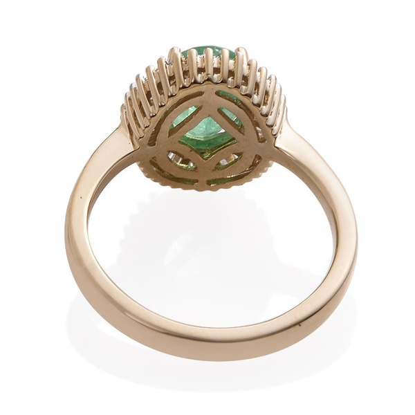 14K Y Gold Boyaca Colombian Emerald (Ovl 1.65 Ct), Diamond Ring 2.000 Ct.