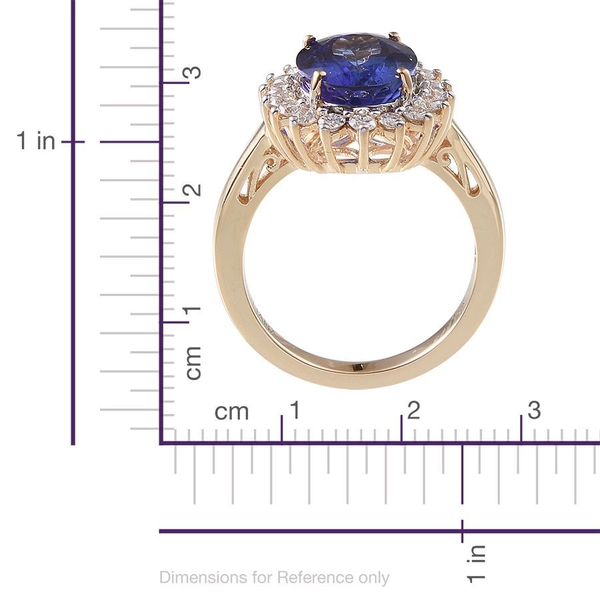 ILIANA 18K Y Gold AAA Tanzanite (Ovl 5.00 Ct), Diamond Ring 5.500 Ct.