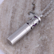 Fragrance Bottle Pendant with Chain (Size - 24) in Stainless Steel - Purple