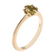 9K Yellow Gold AA Sava Sphene (Rnd 6 mm) Solitaire Ring 1.00 Ct.