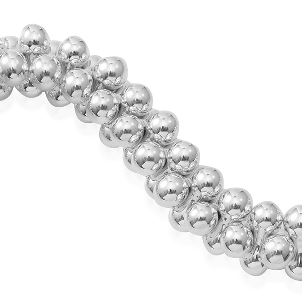 Designer Inspired Sterling Silver Bracelet with Magnetic Clasp (Size 8). Silver Wt 68.44 Gms