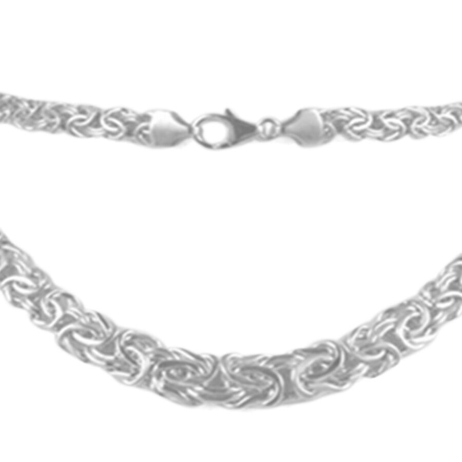 9K White Gold Graduated Byzantine Necklace (Size 20), Gold Wt. 14.50 Gms.