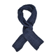 ARAN 100% Pure New Wool Irish Scarf in Navy Colour (Size One, 150x20cm)