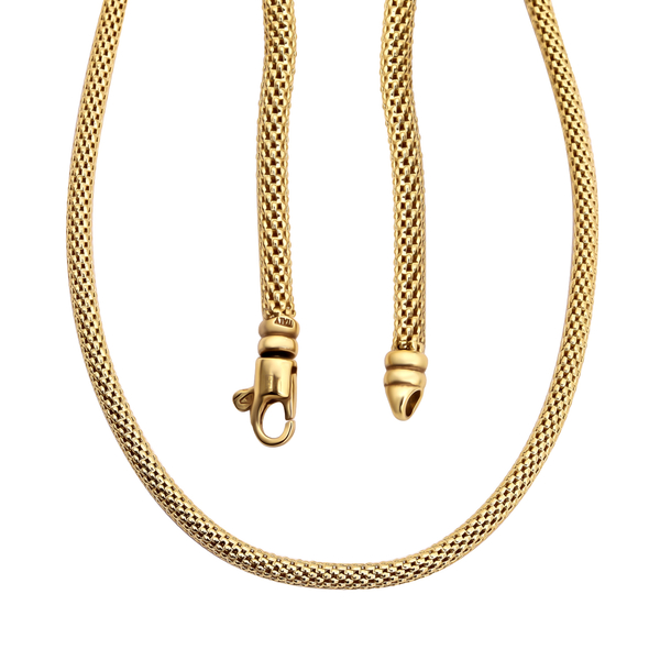 Maestro Collection- 9K Yellow Gold Fancy Popcorn Snake Necklace (Size - 20) With Lobster Clasp, Gold Wt. 10.48 Gms