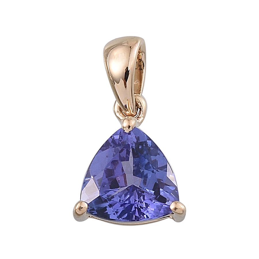 9K Yellow Gold Tanzanite (Trl) Solitaire Pendant 0.600 Ct.