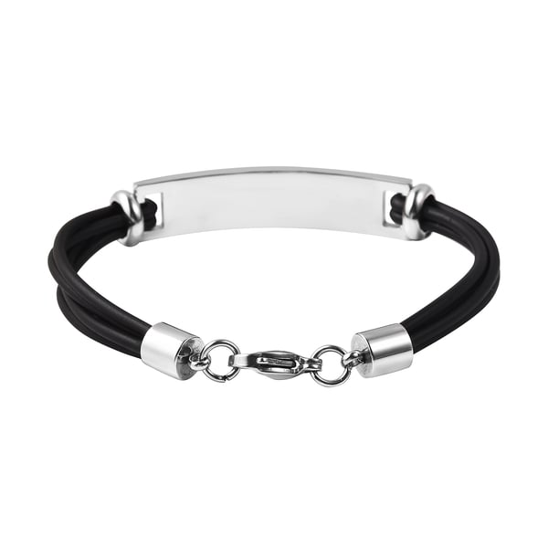Bar Multi Strand Bracelet (Size 8) with Lobster Lock in Stainless Steel