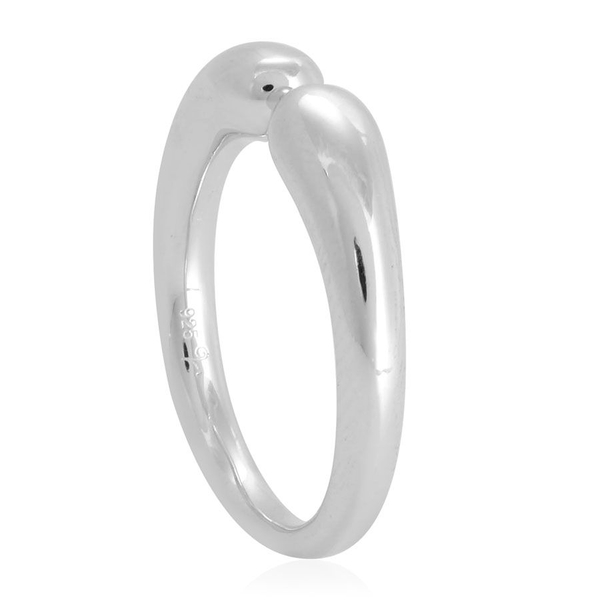 LucyQ Double Drip Ring in Rhodium Plated Sterling Silver 5.06 Gms.