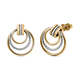 9K White & Yellow Gold Earrings (With Push Back)