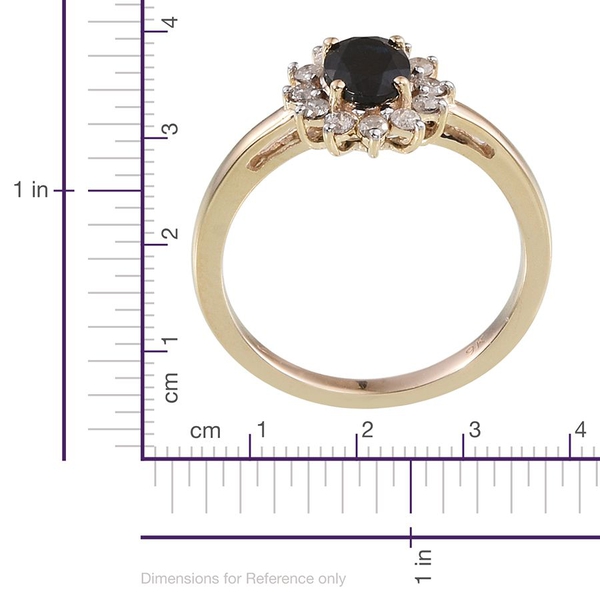 9K Y Gold AAA Monte Belo Indicolite (Ovl 0.75 Ct), Diamond Ring 1.000 Ct.