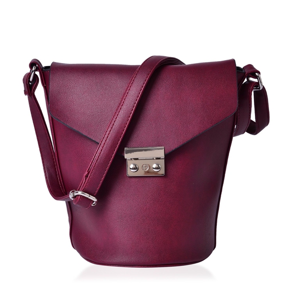 Greenwich Classic Structured Dark Red Colour Messenger Bag with Adjustable Shoulder Strap ( Size 24.