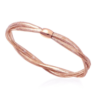 Maestro Collection 9K Rose Gold Stretchable Bangle (Size 7)