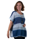 Nova OF London - Scoop Neck Stripe Top with 30 Inch Necklace - Navy ( size up to 16)