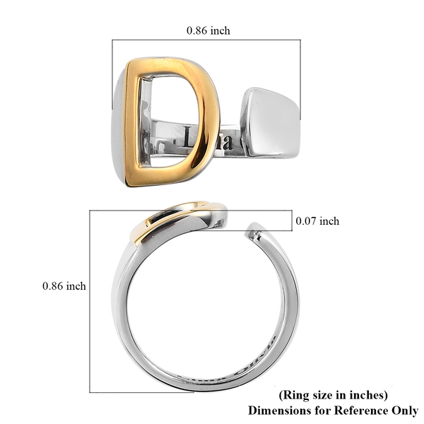 Personalised Engravable Initial D Ring