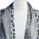Animal Print Sleeveless Kimono in Black and White (Size 43x90cm)