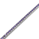 ELANZA Simulated Amethyst Bracelet (Size 7 with 1.5 inch Extender) in Rhodium Overlay Sterling Silver