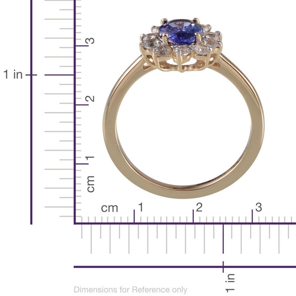 Close Out Deal 14K Y Gold AA Tanzanite (Ovl 0.75 Ct), Natural Cambodian Zircon Ring 1.150 Ct.